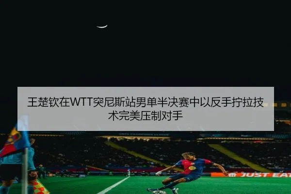 王楚钦在WTT突尼斯站男单半决赛中以反手拧拉技术完美压制对手